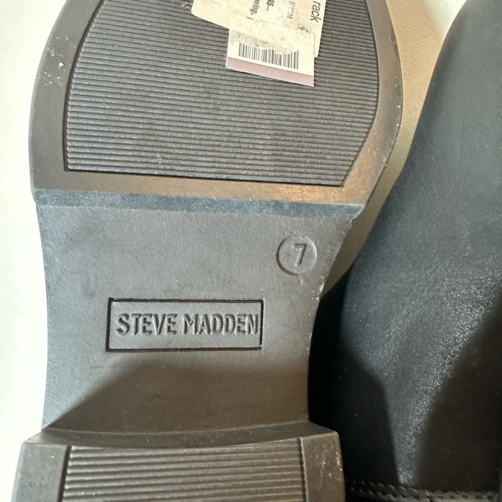 Steve Madden Black Over-the-Knee Leather Boots